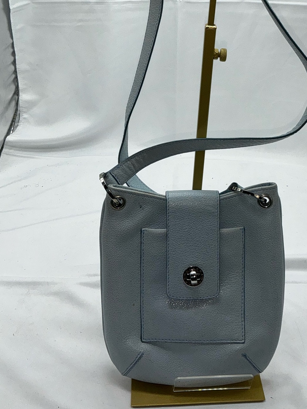 BVLGARI Baby Blue Leather Crossbody Bag - Picture 3 of 12